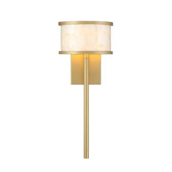 Mariquita 1-Light Wall Sconce in Spun Gold by Breegan Jane - Image 1