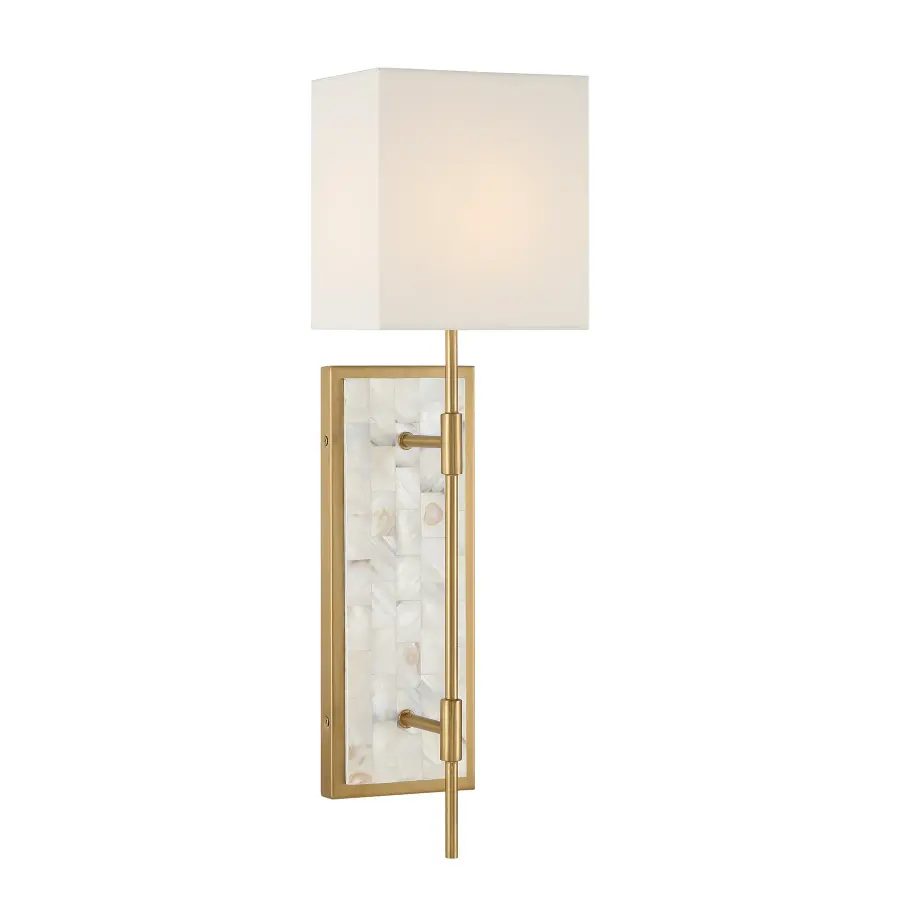 Eastover 1-Light Wall Sconce in Warm Brass - Image 1