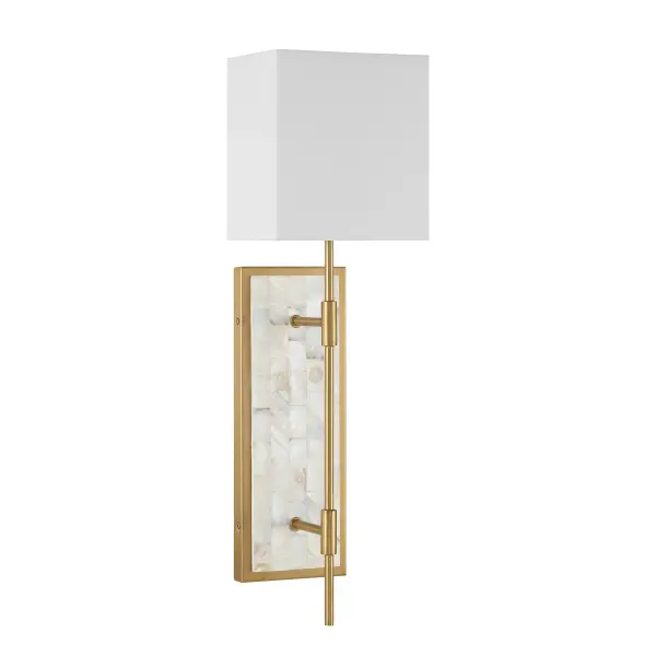 Eastover 1-Light Wall Sconce in Warm Brass - alternate view