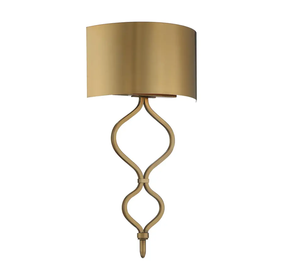 Como LED Wall Sconce in Warm Brass - Image 1