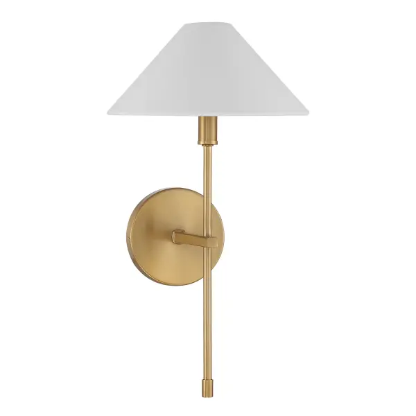 Avon 1-Light Wall Sconce in Warm Brass - alternate view