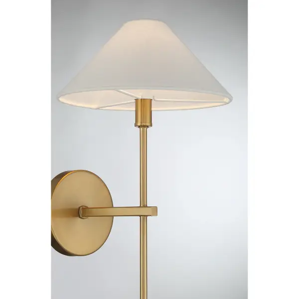 Avon 1-Light Wall Sconce in Warm Brass - Image 6