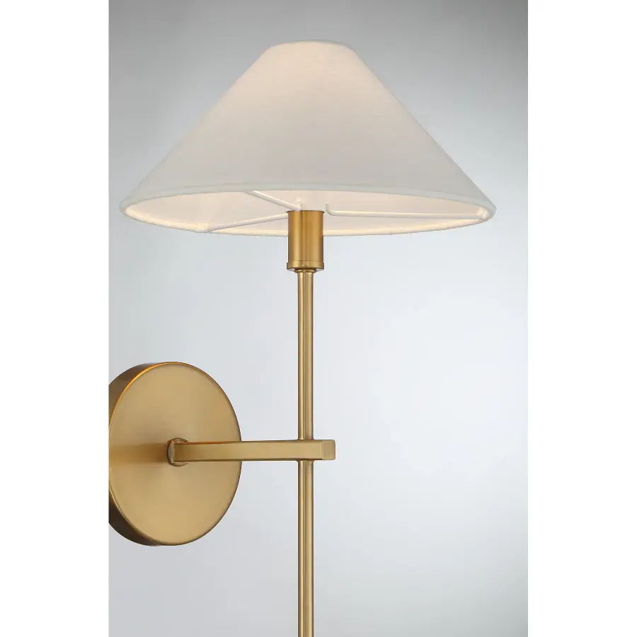 Avon 1-Light Wall Sconce in Warm Brass - Image 6