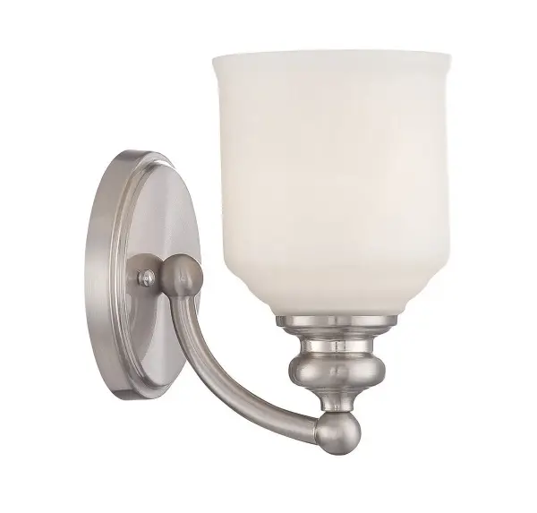 Melrose 1-Light Wall Sconce in Satin Nickel - alternate view