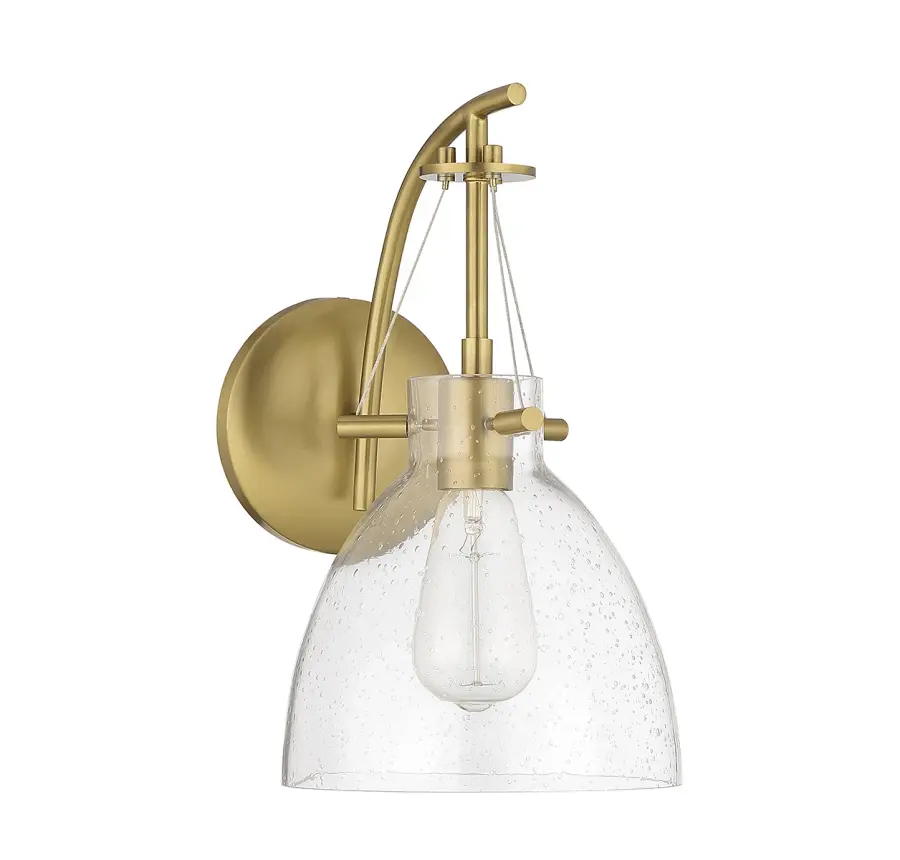Foster 1-Light Wall Sconce in Warm Brass - Image 2