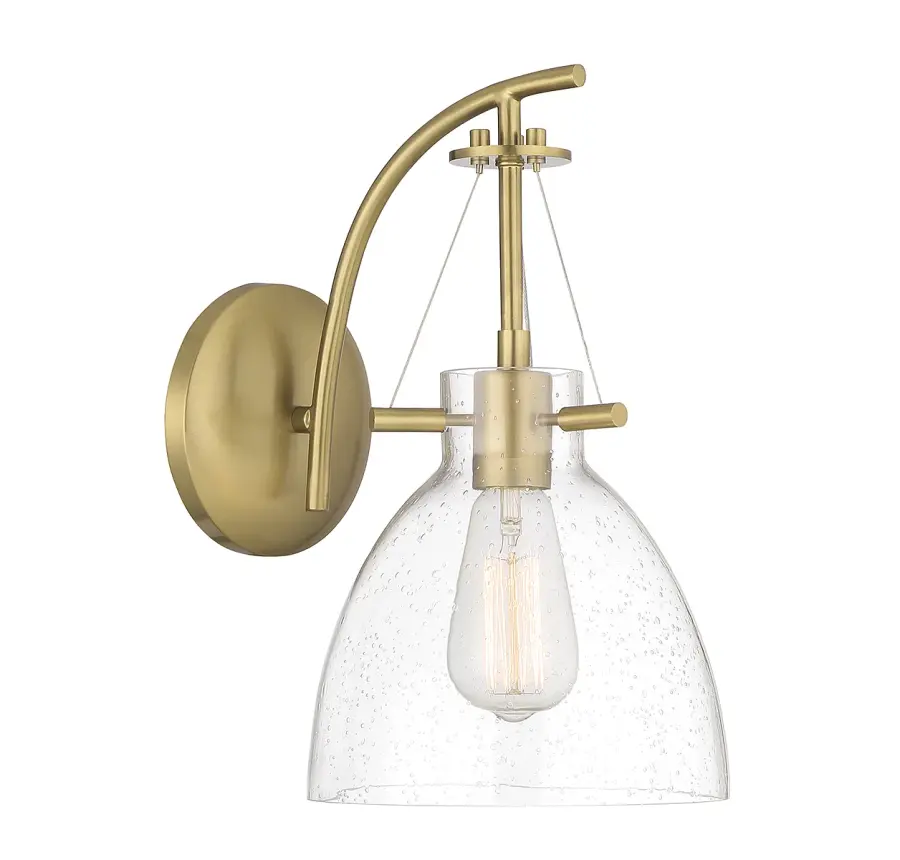 Foster 1-Light Wall Sconce in Warm Brass - Image 4