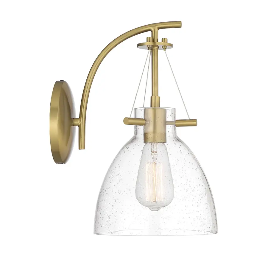 Foster 1-Light Wall Sconce in Warm Brass - Image 5