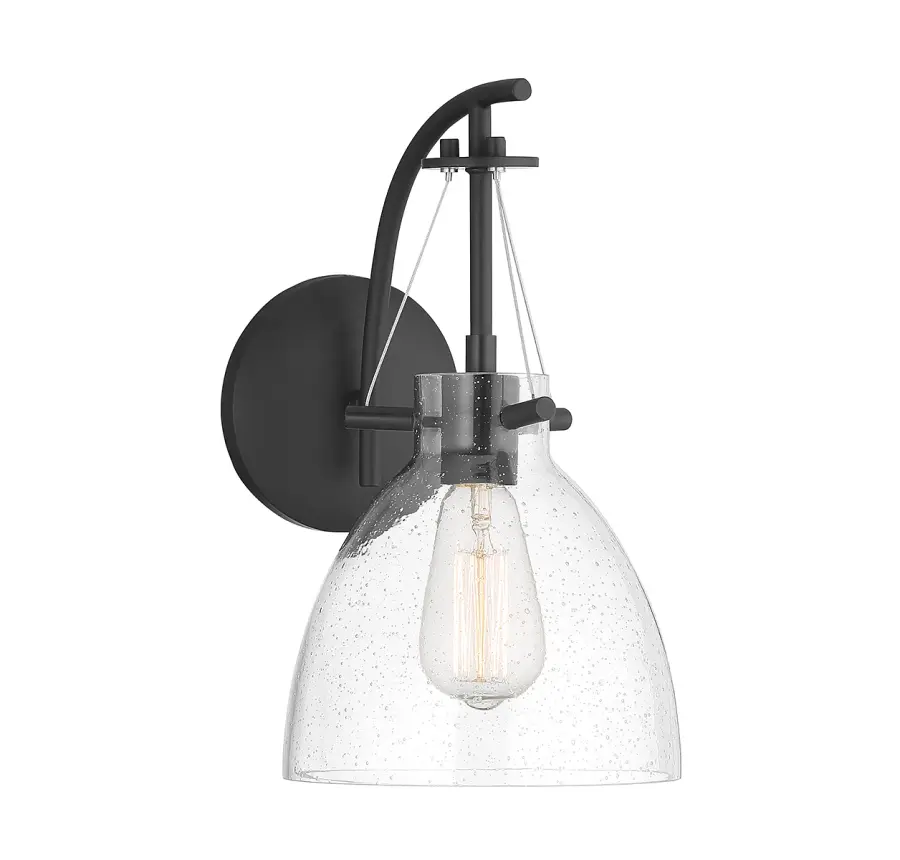 Foster 1-Light Wall Sconce in Matte Black - Image 1