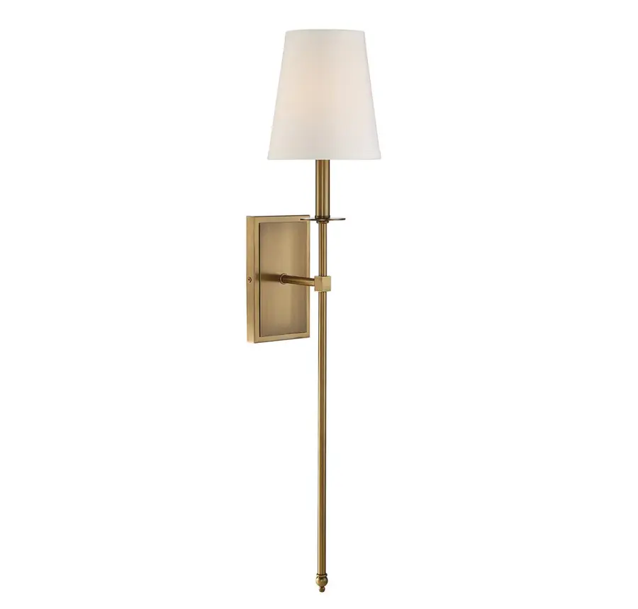 Monroe One Light Wall Sconce in Warm Brass - Image 1