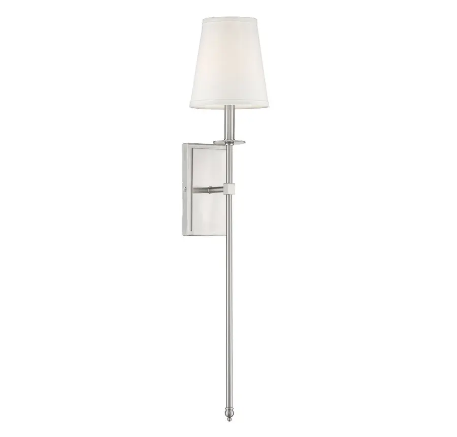 Monroe 1-Light Wall Sconce in Satin Nickel - Image 1