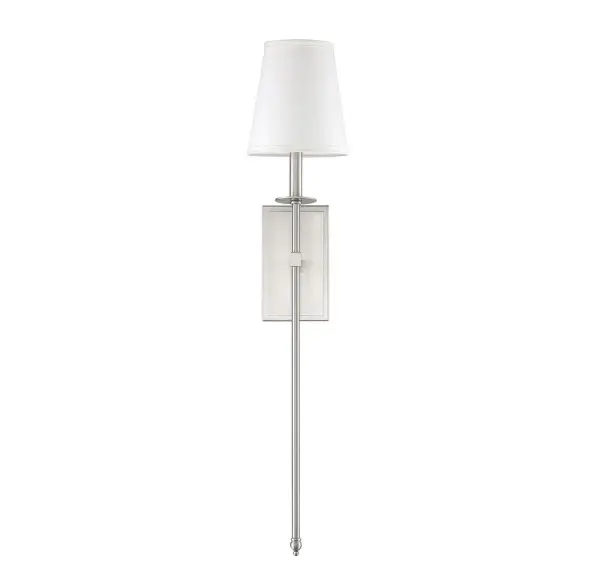 Monroe 1-Light Wall Sconce in Satin Nickel - alternate view