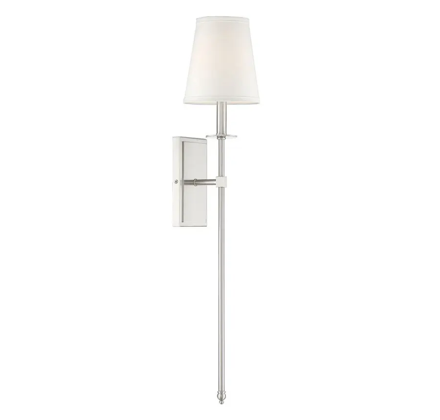 Monroe 1-Light Wall Sconce in Satin Nickel - Image 3