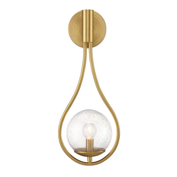 Encino One Light Wall Sconce in Warm Brass - Image 3