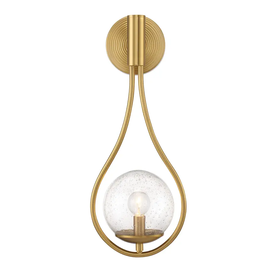 Encino One Light Wall Sconce in Warm Brass - Image 3
