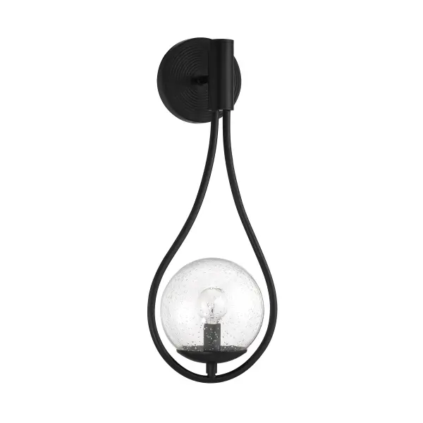 Encino 1-Light Wall Sconce in Matte Black - alternate view