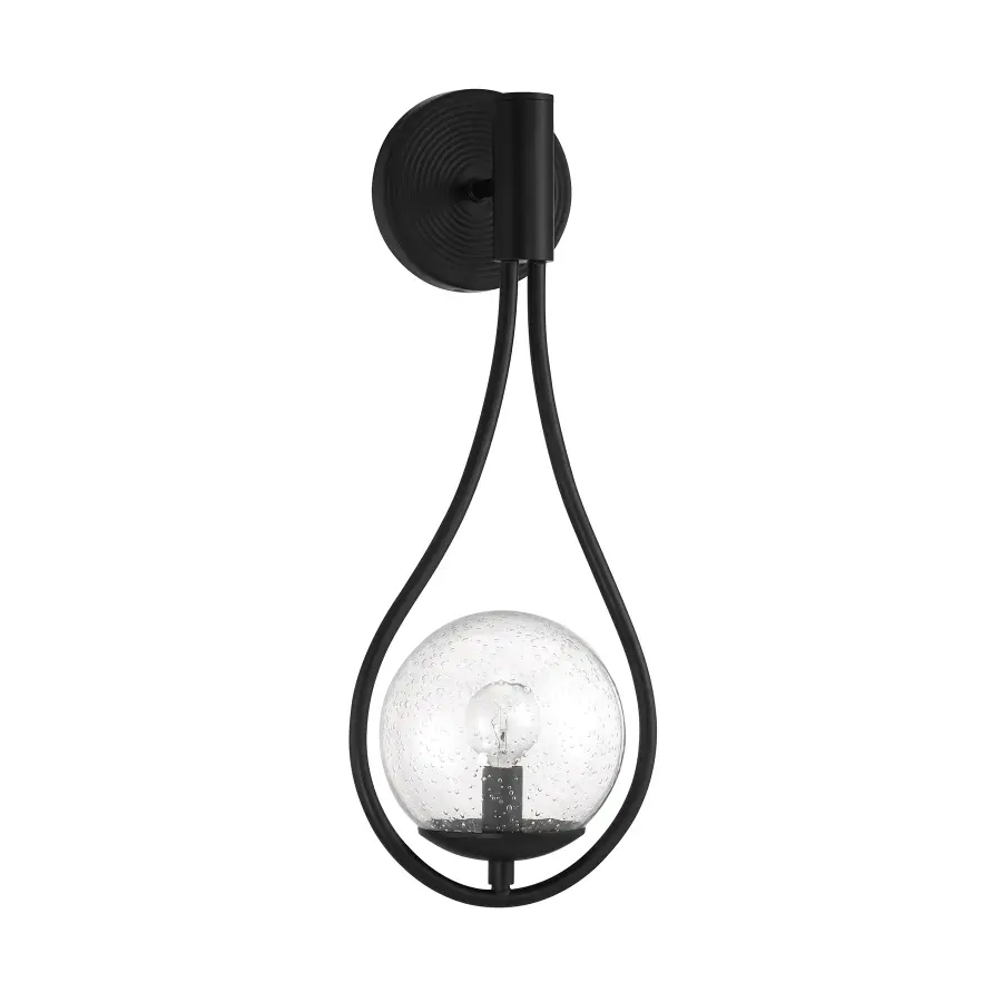 Encino 1-Light Wall Sconce in Matte Black - Image 2