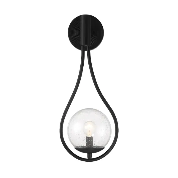 Encino 1-Light Wall Sconce in Matte Black - Image 3