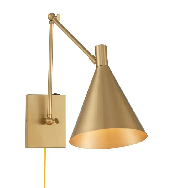 Pharos 1-Light Adjustable Wall Sconce in Noble Brass by Breegan Jane - Image 1