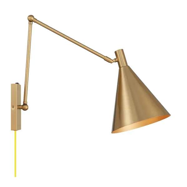 Pharos 1-Light Adjustable Wall Sconce in Noble Brass by Breegan Jane - Image 3