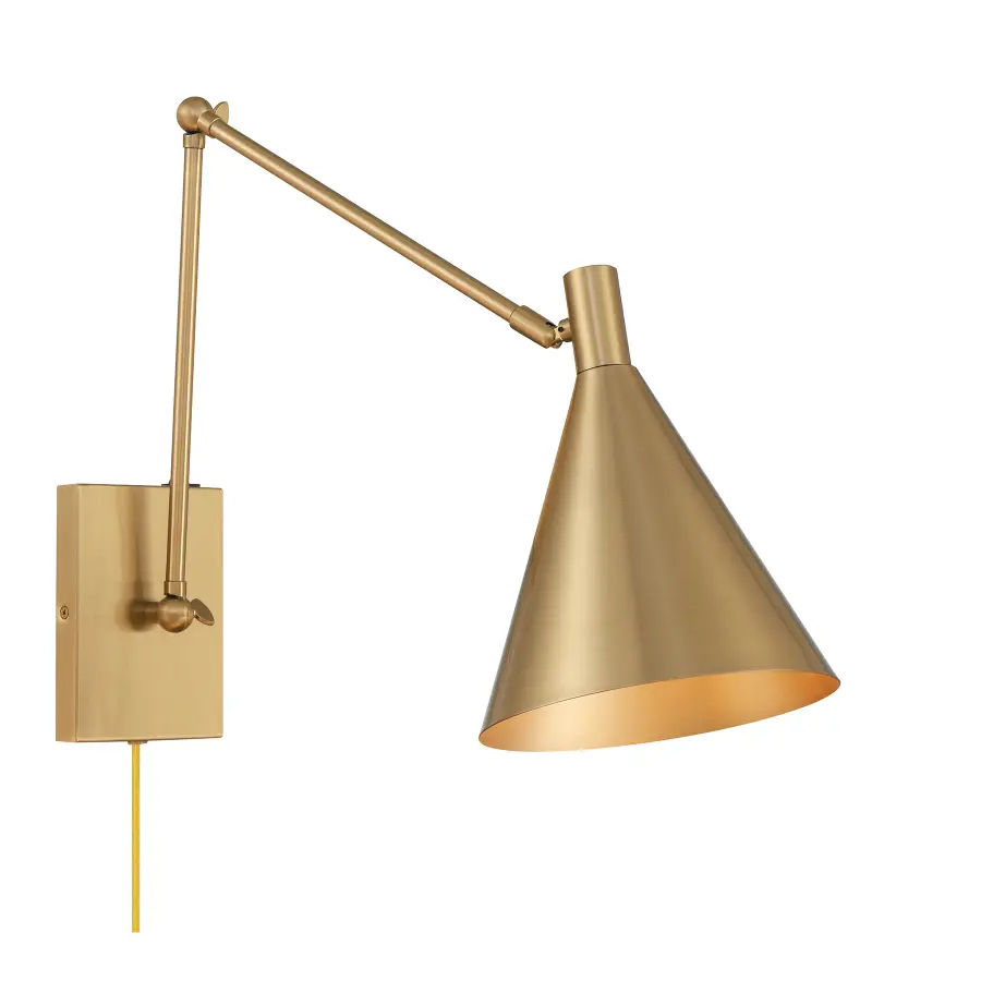 Pharos 1-Light Adjustable Wall Sconce in Noble Brass by Breegan Jane - Image 4
