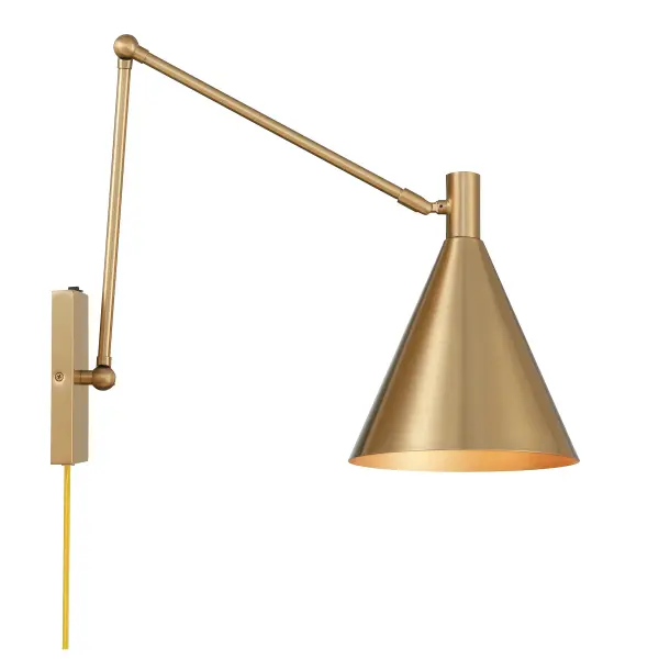 Pharos 1-Light Adjustable Wall Sconce in Noble Brass by Breegan Jane - Image 5