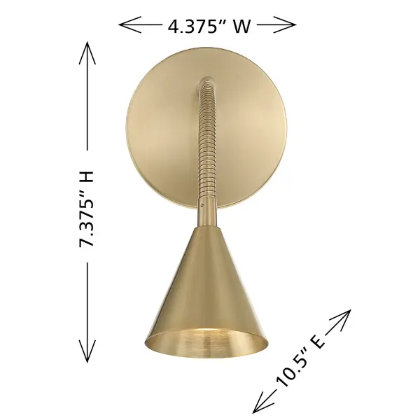 Pharos 1-Light Wall Sconce in Noble Brass by Breegan Jane - Image 6