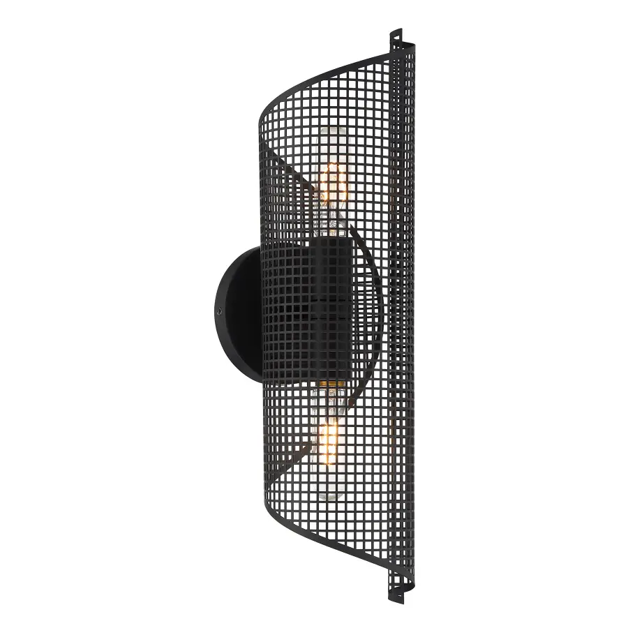 Hillbourne 2-Light Wall Sconce in Matte Black - Image 1