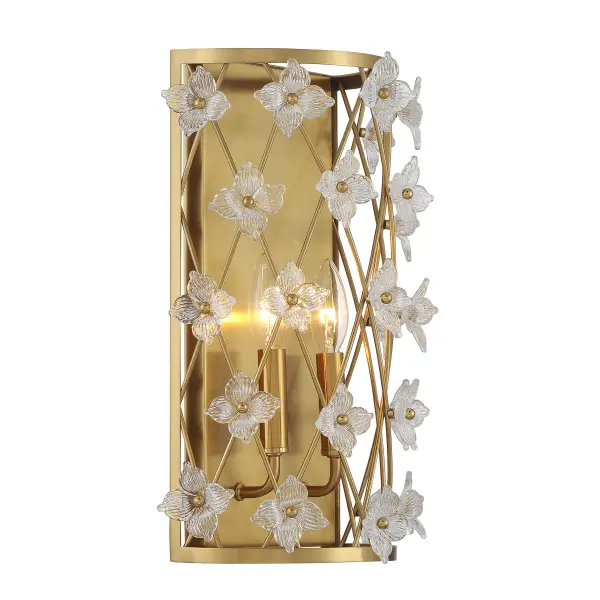 Bailey 2-Light Wall Sconce in Warm Brass - Image 4