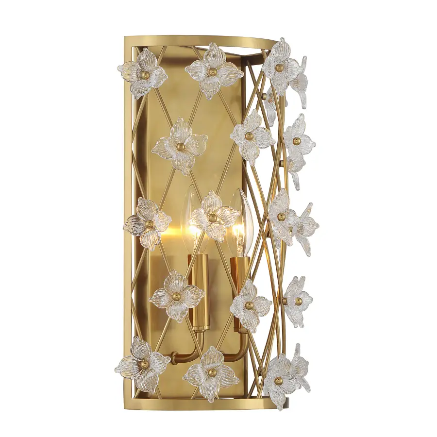 Bailey 2-Light Wall Sconce in Warm Brass - Image 4