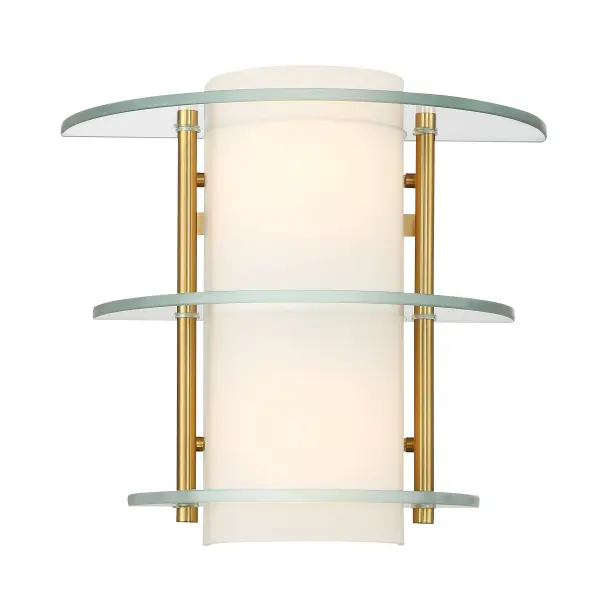 Newell 2-Light Wall Sconce in Warm Brass
