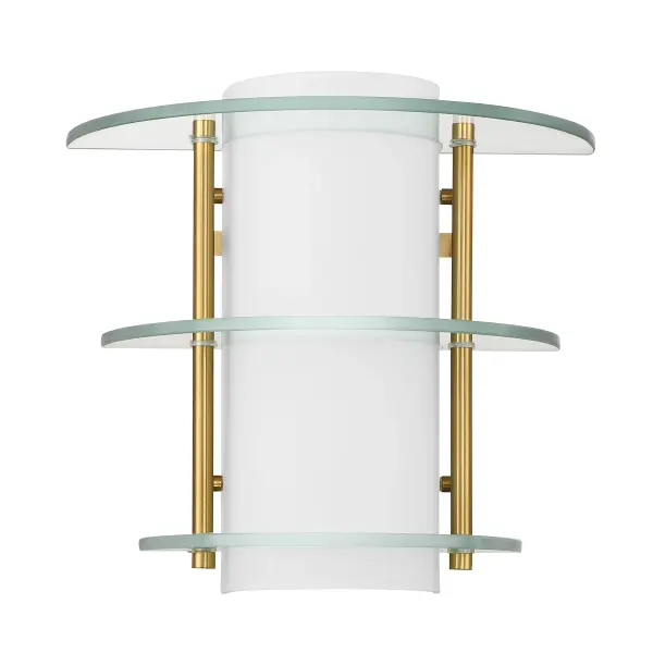 Newell 2-Light Wall Sconce in Warm Brass - alternate view