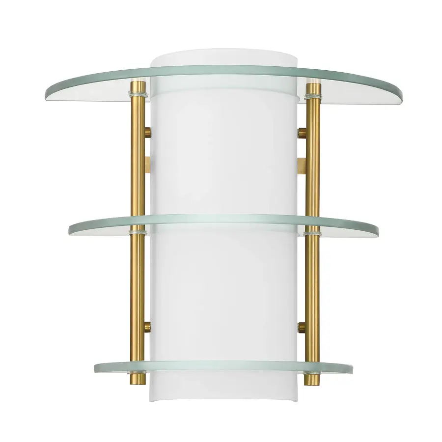 Newell 2-Light Wall Sconce in Warm Brass - Image 2