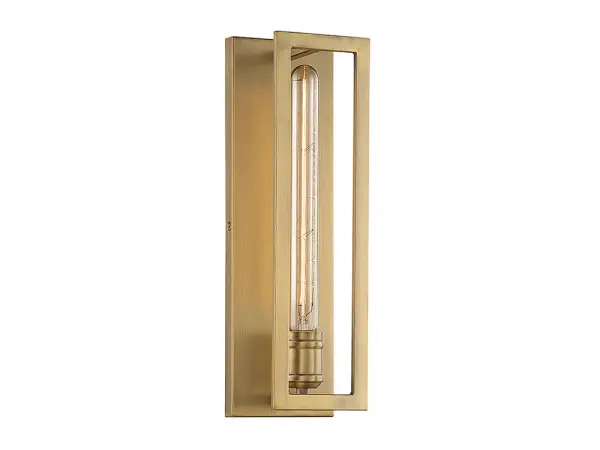 Clifton One Light Wall Sconce in Warm Brass - Image 3