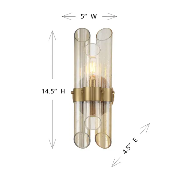 Biltmore 1-Light Wall Sconce in Warm Brass - Image 6