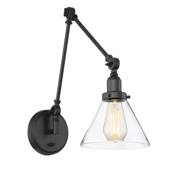Drake 1-Light Adjustable Wall Sconce in English Bronze - Image 2