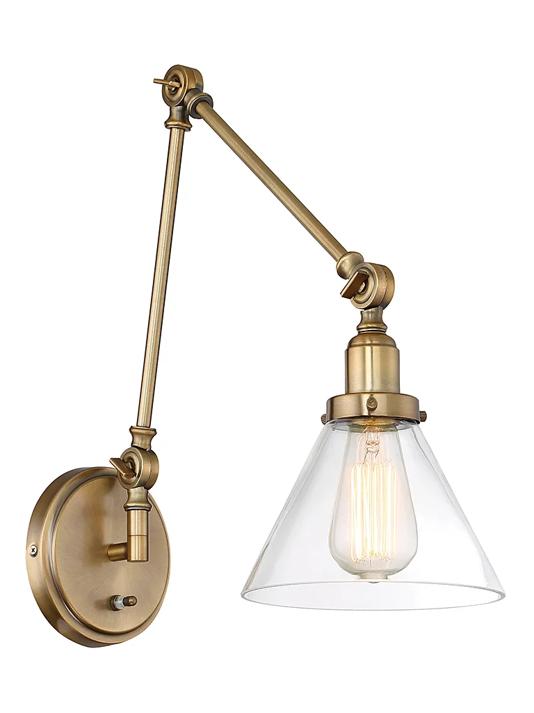 Drake One Light Wall Sconce in Warm Brass