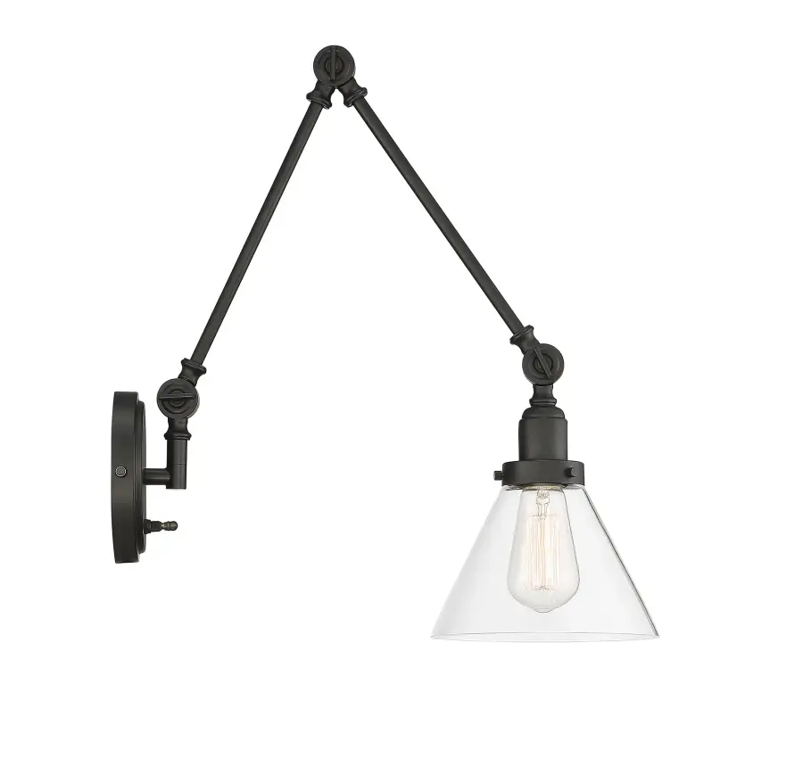 Drake 1-Light Adjustable Wall Sconce in Matte Black - Image 3