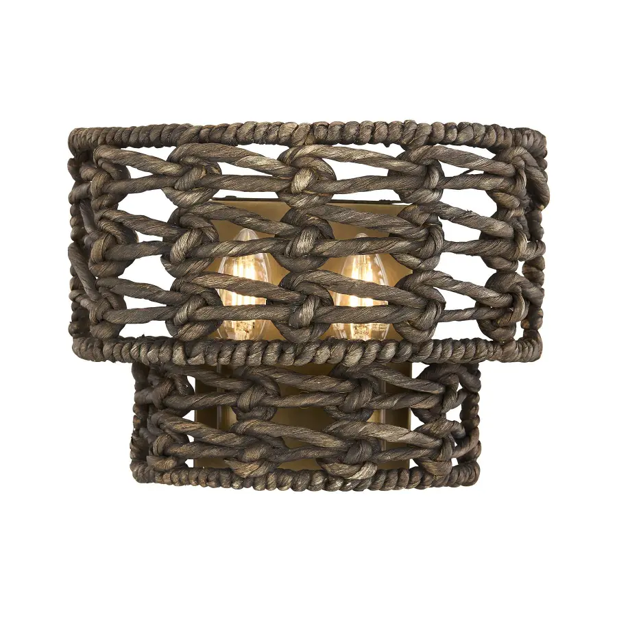 Silencio 2-Light Wall Wall Sconce in Riviera Brass by Breegan Jane - Image 1