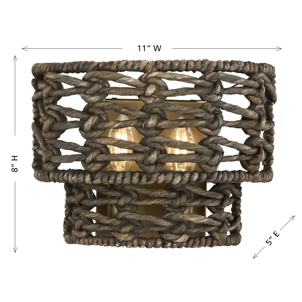 Silencio 2-Light Wall Wall Sconce in Riviera Brass by Breegan Jane - Image 6