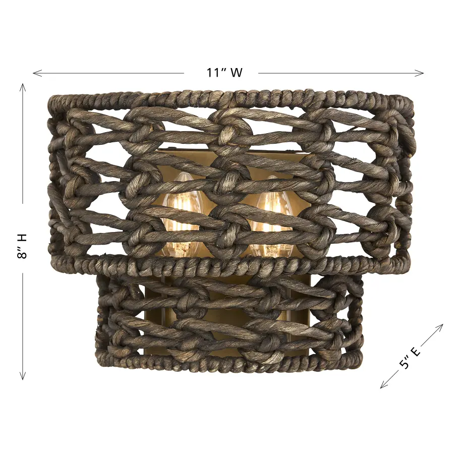 Silencio 2-Light Wall Wall Sconce in Riviera Brass by Breegan Jane - Image 6