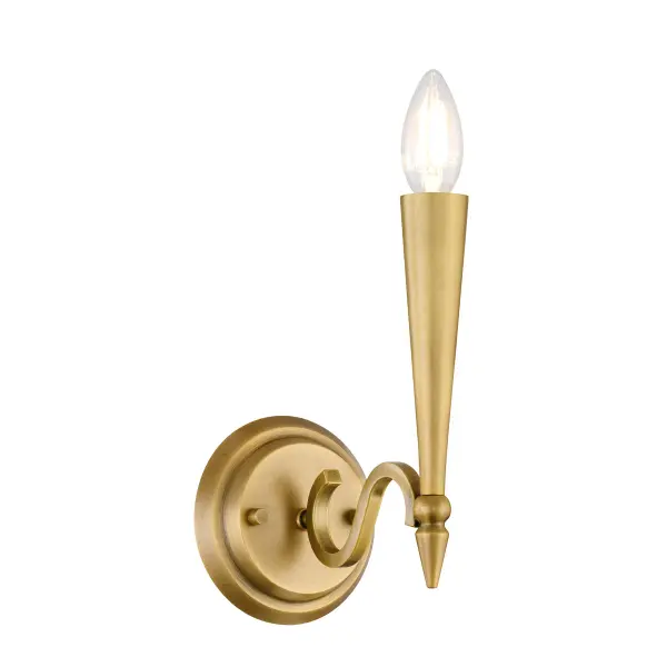 Tremont 1-Light Wall Sconce in Riviera Brass - Image 1