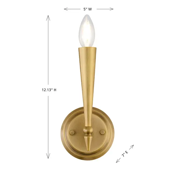 Tremont 1-Light Wall Sconce in Riviera Brass - Image 6