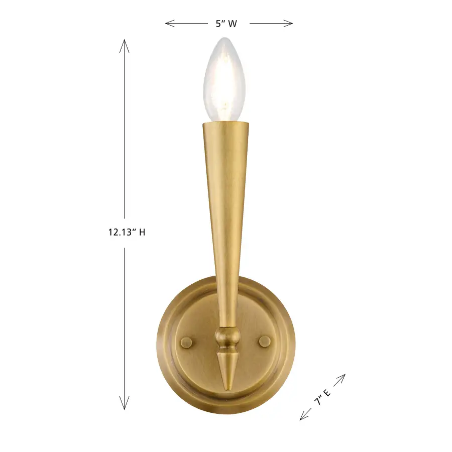 Tremont 1-Light Wall Sconce in Riviera Brass - Image 6
