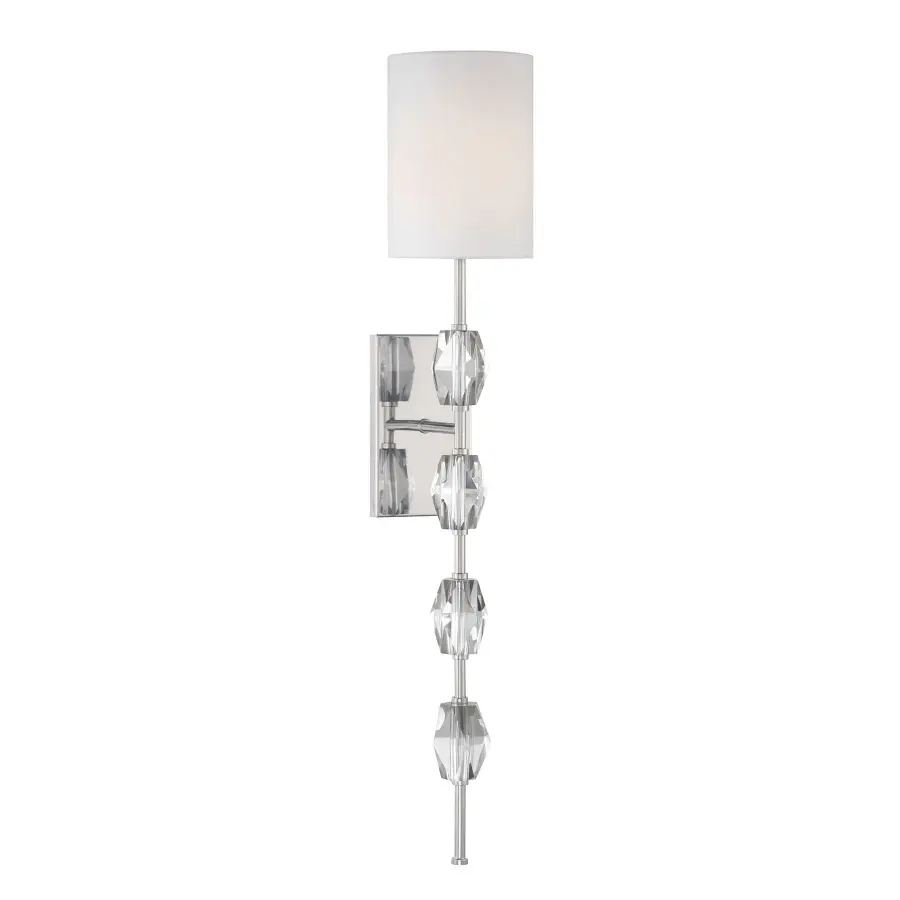 Sebring 1-Light Wall Sconce in Polished Nickel - Image 1