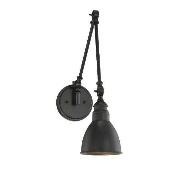 Dakota 1-Light Adjustable Wall Sconce in Matte Black - Image 1