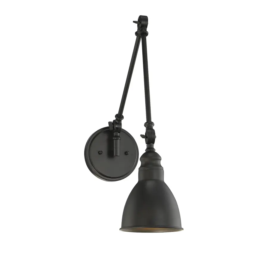 Dakota 1-Light Adjustable Wall Sconce in Matte Black - Image 1