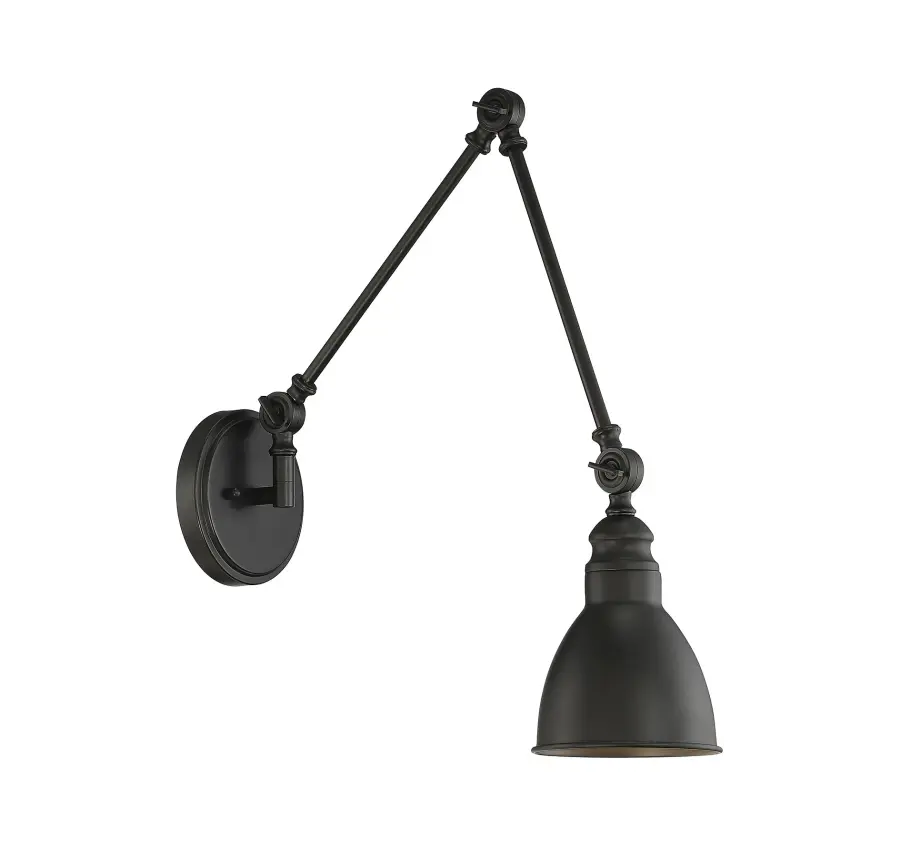 Dakota 1-Light Adjustable Wall Sconce in Matte Black - Image 2