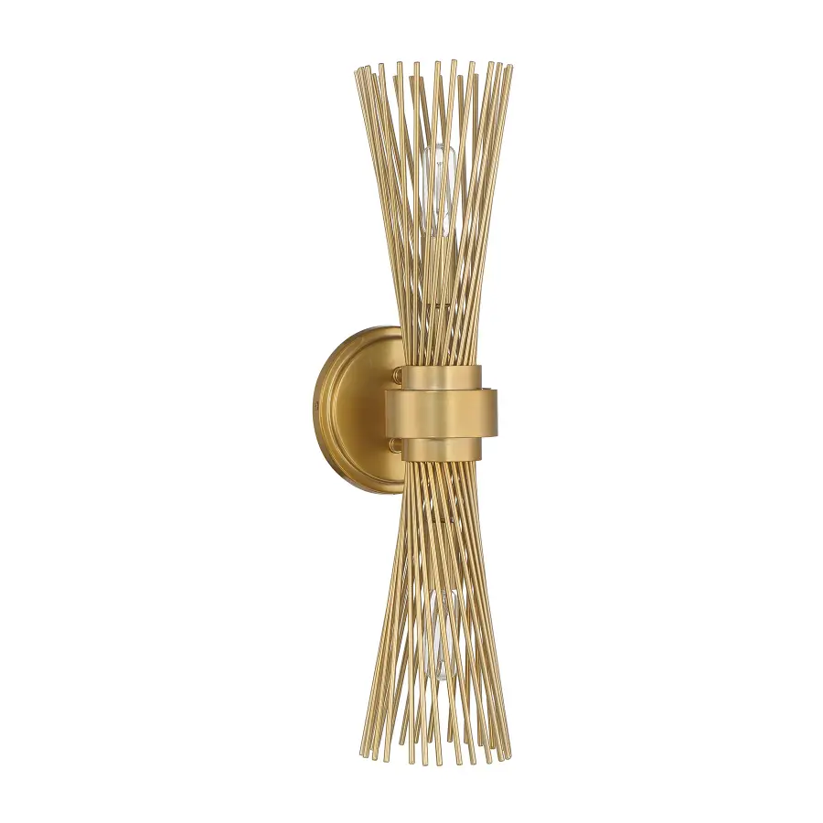 Longfellow Two Light Wall Sconce in Burnished Brass - Image 2