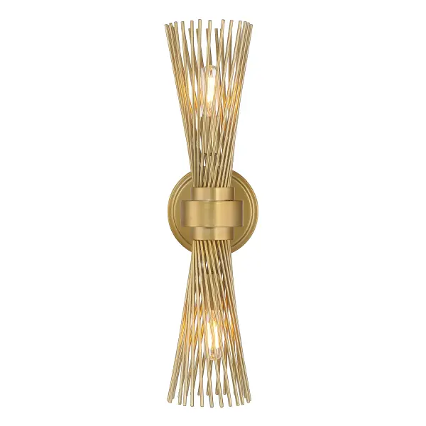 Longfellow Two Light Wall Sconce in Burnished Brass - Image 3