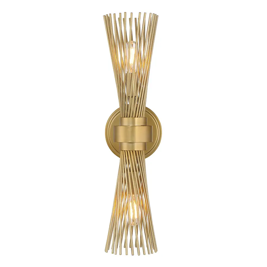 Longfellow Two Light Wall Sconce in Burnished Brass - Image 3